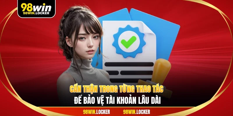 Cẩn thận trong từng thao tác để bảo vệ tài khoản lâu dài 